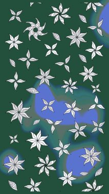 Yumuşak, bahar çiçekli arka plan. Yeşil renkli çiçekler. Raster çiçek desenli ve çiçekli..