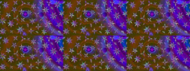 Raster Modaya uygun kumaş deseni. Düz Çiçek Elementleri Tasarımı. Renkli Bahar Teması eskiz kalıbı. Kahverengi renkli şirin çiçek deseni.