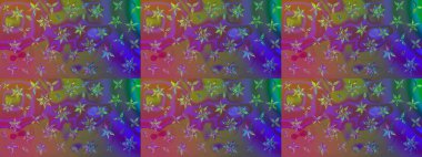 Çiçekli güzel suluboya desen. Mor renklerde. Raster illüstrasyonu.