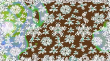 Küçük renkli çiçekler. Küçük çiçekte güzel bir desen. Çiçekli yaz çiçekleri. Moda baskıları için zarif bir şablon. Kusursuz. Motley illüstrasyonu.