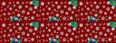 Şatafatlı bahar bahçesi dokusu. Çiçek deseni. Kırmızı renkte çiçek çizimi. Kırmızı renkte çiçekler. Raster illüstrasyonu.