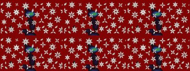 Tomurcukları çiçek olan sevimli bir çiçek deseni. Eskiz geçmişi. Raster illüstrasyonu. Kumaş, tekstil, duvar kağıdı baskısı için. Eski usul. Raster..