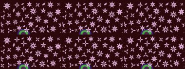 Küçük bir çiçekte eskiz deseni. Raster illüstrasyonu. Güzel kumaş deseni. Güzel çiçek arkaplanı..