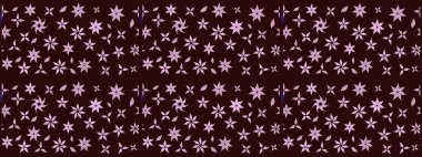 Raster illüstrasyonu. Küçük çaplı çiçeklerdeki basit şirin desenler. Tekstil veya kitap kapakları, imalat, duvar kağıtları, baskı, hediye paketi ve yapıştırma kitabı için çiçek eskiz geçmişi.