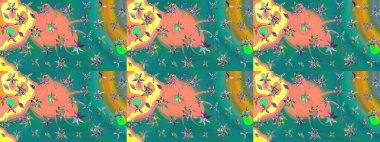 Raster çiçekleri klasik tarzda çizilmiş. Yumuşak, mavi renkte bahar çiçekleri. Çiçekli yumuşak bir eskiz şekli. Raster illüstrasyonu.