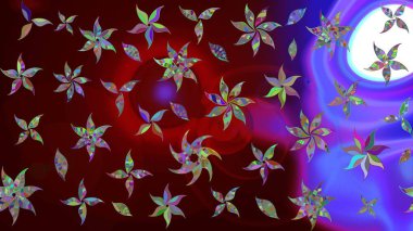 Kahverengi renkte çiçek eskizi. Şatafatlı bahar bahçesi dokusu. Kahverengi renkli çiçekler. Raster illüstrasyonu. Çiçek deseni.