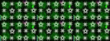 Retro tarzı, kış elementleri. Kar taneleri tasarımı. Son moda kar taneleri ve elementler onun kartlarını gösteriyor. Modern soyut tasarım posteri, kapak, kart tasarımı yeşil, siyah ve mavi renkler.