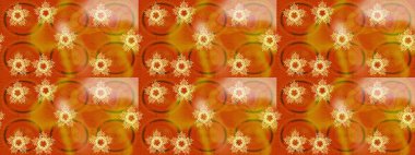 Sihirli turuncu, sarı ve bej rengi tatil soyut arka plan, yıldız ve düşen kar taneleri. Raster illüstrasyonu. Noel portakalı, sarı ve bej.