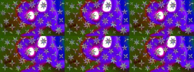 Çiçek izi. Mor renkli çiçekler suluboya tarzında. Suluboya çizim deseni.