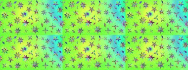 Çiçek duvar kağıdı. Çizim kalıbı. Yeşil renklerde. Renkli süs kenarı. Hint süsü. Raster illüstrasyonu.