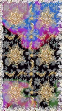 Gri renklerde, altın elementli, pürüzsüz bir desen. Şam tasarım için kusursuz desen.