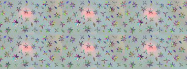 Klasik çiçek tasarımı elementleri. Raster illüstrasyonu. Gri kıvırcık çiçekler gri renkte şekillenir.