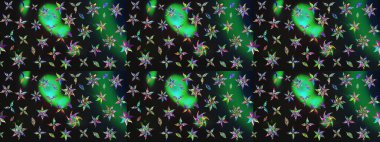 Çiçek deseni. Raster illüstrasyonu. Gri renkli çiçek çizimi. Gri renkli çiçekler. Şatafatlı bahar bahçesi dokusu.