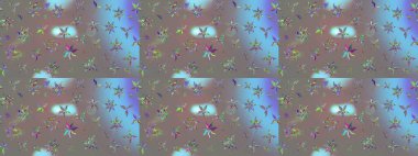 Üzerinde gelincikler ve vadi zambakları olan renkli çiçek desenli nakış deseni. Tekstil tasarımı için gri renkli geleneksel halk çiçekleri buketi.