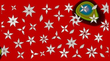 Çiçekli karalama şeklinde Raster çiçek deseni. Kırmızı renkte çiçekler. Nazik, narin çiçek arkaplanı.