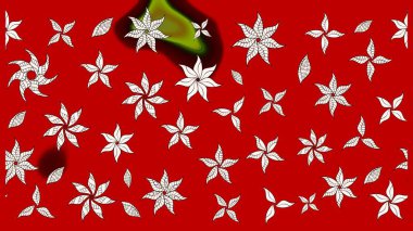 Kırmızı yapraklı yabani çiçekler. Raster illüstrasyonu. Suluboya, elle çizilmiş. Taslak arkaplan deseni.