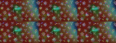 Tekstil için figür. Davetiye ve kartpostal tasarımı için dekoratif çiçek unsurları. Poster ya da kapak için arka plan. Yapraklı çizim şekli. Sevimli zarif çiçekler Raster illüstrasyonu.