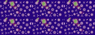 Suluboya çizim kalıbı. Moda baskısı. Dekorasyon ve tasarım için güzel bir desen. Çiçeğin suluboya çizimlerinin mükemmel deseni. Eski.