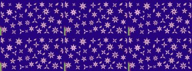 Arkaplan dokusu, duvar kağıdı, mavi renkli çiçek teması. Soyut etnik raster çizim kalıbı. Kabile sanatı boho baskısı, klasik çiçek arkaplanı.