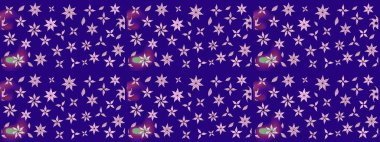 Küçük çiçekteki sevimli çiçek deseni. Mavi renklerde. Soyut çiçek çizim kalıbı arka planı. Raster illüstrasyonu. Raster deseni.