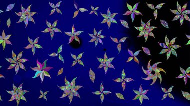 Bahar çiçekleriyle güzel bir çiçek deseni çizmişsin. Raster illüstrasyonu. Güzel kumaş deseni.