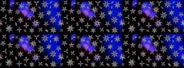 Siyah renkli çiçekler. Raster illüstrasyonu. Tropikal çizim çiçek deseni.