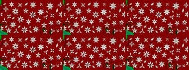 Raster illüstrasyonu. Küçük çiçekteki sevimli çiçek deseni. Kibarca, kırmızı renkte yaz çiçekleri. Raster deseni.