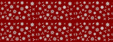 Çiçek deseni. Kırmızı renkte çiçek çizimi. Şatafatlı bahar bahçesi dokusu. Raster illüstrasyonu. Kırmızı renkte çiçekler.