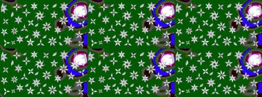 Yeşil renkte güzel çiçekler, suluboya desenli, duvar kağıdı, kart ya da kumaş için fayanslı eskizler. Raster..