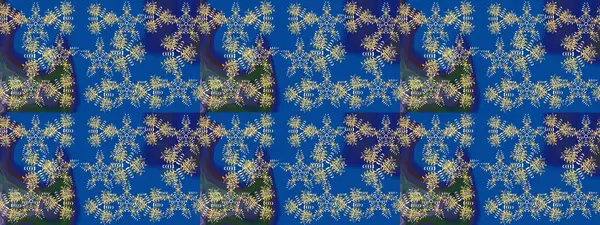 Raster illüstrasyonu. Noel ve yeni yıl moda baskıları için tatil tasarımı. Mavi ve nötr renkler. Kar tanelerinin soyut arkaplanlı Noel deseni.