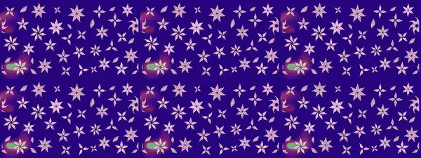 Küçük çiçekteki sevimli çiçek deseni. Mavi renklerde. Soyut çiçek çizim kalıbı arka planı. Raster illüstrasyonu. Raster deseni.