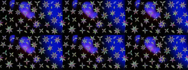 Siyah renkli çiçekler. Raster illüstrasyonu. Tropikal çizim çiçek deseni.