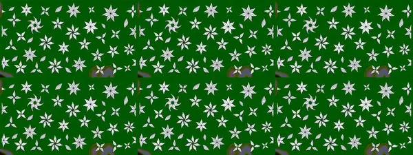 Çiçekli el çizimi çizimi deseni. Modern gelişim yeşil raster arka plan duvar kâğıdı illüstrasyon klasik çizgili iz sürme desenli çiçekler, çiçekli süsler.