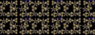 Arkaplan dokusu, duvar kağıdı, çiçek temalı siyah renkler. Kabile sanatı boho baskısı, klasik çiçek arkaplanı. Soyut etnik raster çizim kalıbı.