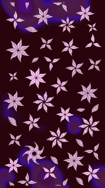 Raster illüstrasyonu. Eskiz geçmişi. Raster. Kumaş, tekstil, duvar kağıdı baskısı için. Tomurcukları çiçek olan sevimli bir çiçek deseni. Antika retro tarzı.