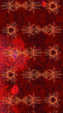 Raster resim. Kar tanesi doodle çizilmiş grafik. Noel kış tasarım için renkli kar taneleri.