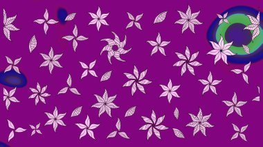 Halk tarzı. Modern çiçek arkaplanı. Moda baskıları için zarif bir şablon. Parlak renkli çiçekleri ve mor renkli yaprakları olan muhteşem bir çiçek deseni..