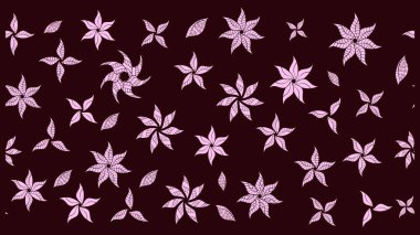 Hediye ambalaj kağıdı, tebrik kartları, posterler ve pankart tasarımı. Kahverengi renkli çiçekler. Raster düz çiçek çizim deseni.