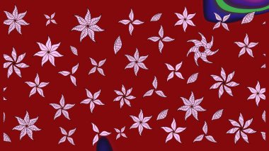 Gömlek, arka plan modelini çiz. Kırmızı renkte çiçekler. Tropik çiçekler.