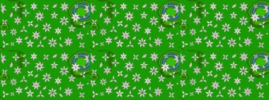 Soyut etnik raster çizim kalıbı. Kabile sanatı boho baskısı, klasik çiçek arkaplanı. Arkaplan dokusu, duvar kağıdı, yeşil renkli çiçek teması.