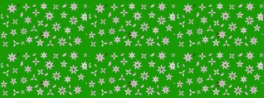 Soyut çiçek çizim kalıbı arka planı. Raster deseni. Raster illüstrasyonu. Yeşil renklerde. Küçük çiçekte sevimli çiçek deseni var..