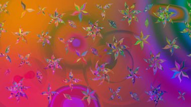 Motley illüstrasyonu. Çiçekli yaz çiçekleri. Moda baskıları için zarif bir şablon. Robot resim. Küçük çiçekte güzel bir desen. Küçük renkli çiçekler..