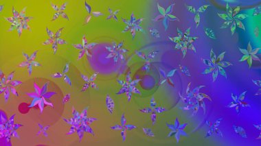 Eski usul. Kumaş, tekstil, duvar kağıdı baskısı için. Raster illüstrasyonu. Tomurcukları çiçek olan sevimli bir çiçek deseni. Raster. Taslak arkaplan.