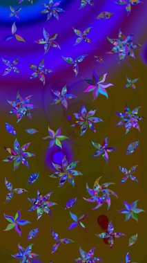 Kahverengi el çizimi. Raster deseni. Karalama çiçekleri çizim kalıbı. Sanat esinlenerek çiçeklere ilham veriyor ve geride.