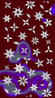 Düz Çiçek Elementleri Tasarımı. Sketch Colour Spring Theme eskiz kalıbı. Sevimli çiçek raster deseni. Kırmızı renkte çiçekler.