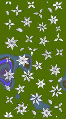 Eskiz klasiği. Raster Şirin kumaş deseni. Düz Çiçek Elementleri Tasarımı. Renkli Bahar Teması çizim şablonu.