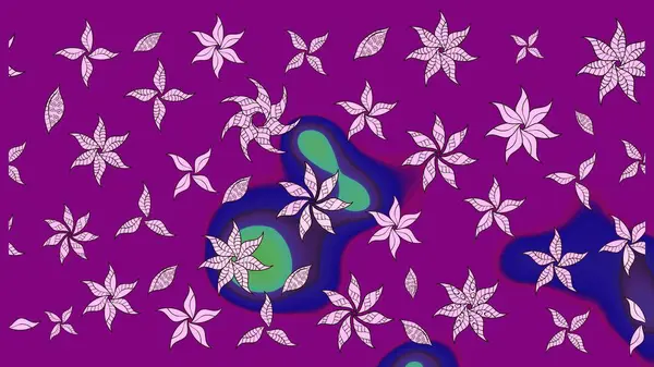 Mor renklerde. Hint süsü. Raster illüstrasyonu. Renkli süs kenarı. Çizim kalıbı. Çiçek duvar kağıdı.