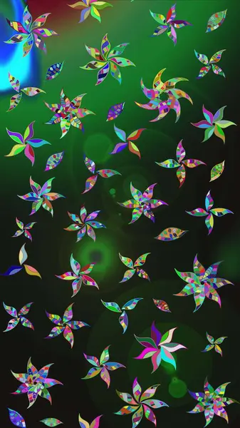 Düz Çiçek Elementleri Tasarımı. Gri renkli çiçekler. Renkli Yaz Temalı eskiz kalıbı. Sevimli çiçek raster deseni.