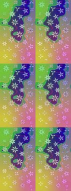 Yeşil renkli çiçekler. Elle boyanmış suluboya resim çizimi çiçekler ve bitkiler.