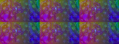 Çiçek duvar kağıdı. Çizim kalıbı. Renkli süs kenarı. Raster illüstrasyonu. Mor renklerde. Hint süsü..